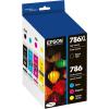 Epson T786 DURABrite Ultra Ink High Capacity Black Cartridge (T786XL120-S) for Select Workforce Printers(Black and color combo pack)