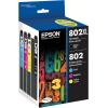 Epson T802XL-BCS DURABrite Ultra Black High Capacity and Color Combo Pack Standard Capacity Cartridge Ink & T802520 DURABrite Ultra Color Combo Pack Standard Capacity Cartridge Ink