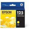EPSON 125 DURABrite Ultra Ink Standard Capacity Yellow Cartridge (T125420) Works with Stylus NX-125, NX-127, NX-130, NX-230, NX-420, NX-530, NX-625, WorkForce WF-320, WF-323, WF-325, WF-520(1 Count (Pack of 1))