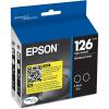 EPSON 126 DURABrite Ultra Ink Black Dual Cartridge For WF-3520, WF-3530, WF-3540, WF-520, WF-545, WF-630, WF-633, WF-635, WF-645, WF-7010, WF-7510, WF-7520, WF-840, WF-845 and other select models(Ink)