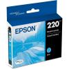 EPSON 220 DURABrite Ultra Ink Standard Capacity Cyan Cartridge (T220220-S) Works with WorkForce WF-2630, WF-2650, WF-2660, WF-2750, WF-2760, Expression XP-320, XP-420, XP-424, 1 Count (Pack of 1)(Cyan)