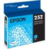 EPSON 252 DURABrite Ultra Ink Standard Capacity Cyan Cartridge (T252220-S) Works with WorkForce WF-3620, WF-3640, WF-7110, WF-7610, WF-7620, WF-7710, WF-7720, WF-7210(1 Count (Pack of 1))