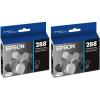 EPSON 288 DURABrite Ultra Ink Standard Capacity Black Cartridge (T288120-S) Works with Expression XP-330, XP-430, XP-434, XP-340, XP-440, XP-446(1 Count (Pack of 2))