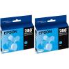 EPSON 288 DURABrite Ultra Ink Standard Capacity Cyan Cartridge (T288220-S) Works with Expression XP-330, XP-430, XP-434, XP-340, XP-440, XP-446(1 Count (Pack of 2))