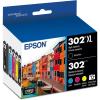 EPSON 302 Claria Premium Ink High Capacity Black & Standard Color Cartridge Combo Pack (T302XL-BCS) Works with Expression Premium XP-6000, XP-6100