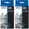 EPSON 312 Claria Photo HD Ink Standard Capacity Black Cartridge (T312120-S) Works with Expression Photo XP-8500, XP-8600, XP-8700, XP-15000(1 Count (Pack of 2))