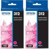 EPSON 312 Claria Photo HD Ink Standard Capacity Magenta Cartridge (T312320-S) Works with Expression Photo XP-8500, XP-8600, XP-8700, XP-15000(1 Count (Pack of 2))