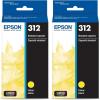 EPSON 312 Claria Photo HD Ink Standard Capacity Yellow Cartridge (T312420-S) Works with Expression Photo XP-8500, XP-8600, XP-8700, XP-15000(1 Count (Pack of 2))