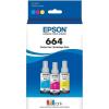 EPSON 664 EcoTank Ink Ultra-high Capacity Bottle Three Color CMY Combo Pack (T664520-S) Works with EcoTank ET-2500, ET-2550, ET-4500, ET-4550, ET-2600, ET-2650, ET-3600, ET-16500(Ink)