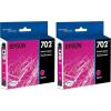 EPSON 702 DURABrite Ultra Ink Standard Capacity Magenta Cartridge (T702320-S) Works with WorkForce Pro WF-3720, WF-3730, WF-3733, 1 Count (Pack of 1)(1 Count (Pack of 2))
