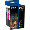EPSON 802 DURABrite Ultra Ink Standard Capacity Black & Color Cartridge Combo Pack (T802120-BCS) Works with WorkForce Pro WF-4720, WF-4730, WF-4734, WF-4740