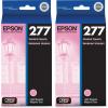 Epson 277 Claria Photo HD Ink Standard Capacity Light Magenta Cartridge (T277620) Works with Expression Photo XP-850, XP-860, XP-950, XP-960, XP-970(1 Count (Pack of 2))