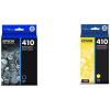 Epson 410 Ink Cartridge, Black & T410420 Claria Premium Yellow Ink