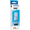 Epson 552 EcoTank Ink Ultra-high Capacity Bottle Cyan (T552220-S) Works with EcoTank Photo ET-8500, ET-8550(1 Count (Pack of 1))