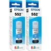 Epson 552 EcoTank Ink Ultra-high Capacity Bottle Cyan (T552220-S) Works with EcoTank Photo ET-8500, ET-8550(1 Count (Pack of 2))