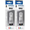 Epson 552 EcoTank Ink Ultra-high Capacity Bottle Gray (T552520-S) Works with EcoTank Photo ET-8500, ET-8550(1 Count (Pack of 2))