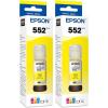 Epson 552 EcoTank Ink Ultra-high Capacity Bottle Yellow (T552420-S) Works with EcoTank Photo ET-8500, ET-8550(1 Count (Pack of 2))
