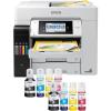 Epson EcoTank Pro ET-5800 Wireless Color All-in-One Supertank Printer with Scanner, Copier, Fax and Ethernet, White(ET-5880)