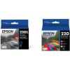 Epson T220120-BCS DURABrite Ultra Black & Color Combo Pack Standard Capacity Cartridge Ink, Black and Color Combo Pack & T220XL120-S DURA Ultra Black High Capacity Cartridge Ink