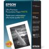 Epson Ultra Premium Presentation Paper MATTE (8.5×11 Inches, 50 Sheets) (S041341),White