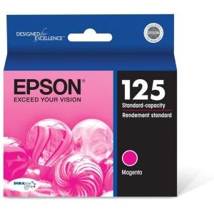 EPSON 125 DURABrite Ultra Ink Standard Capacity Magenta Cartridge (T125320-S) Works with Stylus NX-125, NX-127, NX-130, NX-230, NX-420, NX-530, NX-625, WorkForce WF-320, WF-323, WF-325, WF-520