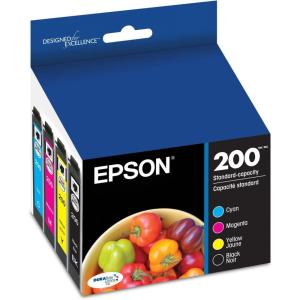 EPSON 200 DURABrite Ultra Ink Standard Capacity Black & Color Cartridge Combo Pack (T200120-BCS) Works with WorkForce WF-2520, WF-2530, WF-2540, Expression XP-200, XP-300, XP-310, XP-400, XP-410(Ink)