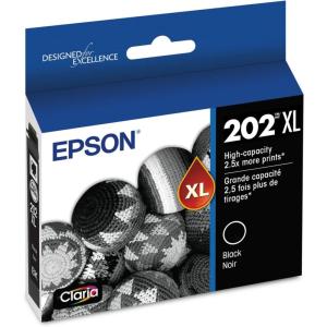 EPSON 202 Claria Ink High Capacity Yellow Cartridge (T202XL420-S) Works with WorkForce WF-2860, Expression XP-5100(Black)