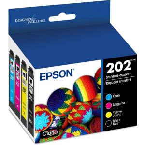 EPSON 202 Claria Ink Standard Capacity Black & Color Cartridge Combo Pack (T202120-BCS) Works with WorkForce WF-2860, Expression XP-5100