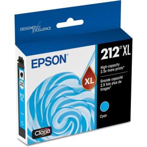 EPSON 212 Claria Ink High Capacity Cyan Cartridge (T212XL220-S) Works with WorkForce WF-2830, WF-2850, Expression XP-4100, XP-4105(1 Count (Pack of 1))