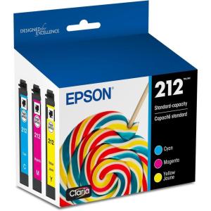 EPSON 212 Claria Ink Standard Capacity Color Combo Pack (T212520-S) Works with WorkForce WF-2830, WF-2850, Expression XP-4100, XP-4105(Ink Cartridge)