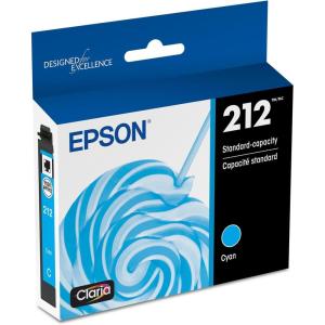 EPSON 212 Claria Ink Standard Capacity Cyan Cartridge (T212220-S) Works with WorkForce WF-2830, WF-2850, Expression XP-4100, XP-4105
