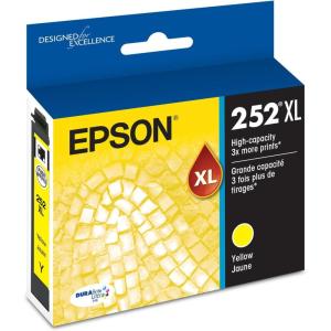 EPSON 252 DURABrite Ultra Ink High Capacity Yellow Cartridge (T252XL420-S) Works with WorkForce WF-3620, WF-3640, WF-7110, WF-7610, WF-7620, WF-7710, WF-7720, WF-7210