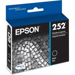 EPSON 252 DURABrite Ultra Ink Standard Capacity Black Cartridge (T252120-S) Works with WorkForce WF-3620, WF-3640, WF-7110, WF-7610, WF-7620, WF-7710, WF-7720, WF-7210
