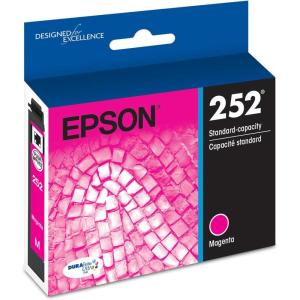 EPSON 252 DURABrite Ultra Ink Standard Capacity Magenta Cartridge (T252320) Works with WorkForce WF-3620, WF-3640, WF-7110, WF-7610, WF-7620, WF-7710, WF-7720, WF-7210(1 Count (Pack of 1))