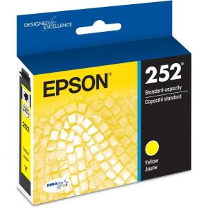 EPSON 252 DURABrite Ultra Ink Standard Capacity Yellow Cartridge (T252420-S) Works with WorkForce WF-3620, WF-3640, WF-7110, WF-7610, WF-7620, WF-7710, WF-7720, WF-7210(1 Count (Pack of 1))