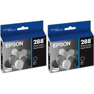 EPSON 288 DURABrite Ultra Ink Standard Capacity Black Cartridge (T288120-S) Works with Expression XP-330, XP-430, XP-434, XP-340, XP-440, XP-446(1 Count (Pack of 2))