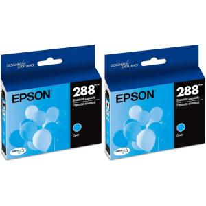 EPSON 288 DURABrite Ultra Ink Standard Capacity Cyan Cartridge (T288220-S) Works with Expression XP-330, XP-430, XP-434, XP-340, XP-440, XP-446(1 Count (Pack of 2))