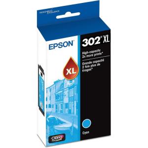 EPSON 302 Claria Premium Ink High Capacity Cyan Cartridge (T302XL220-S) Works with Expression Premium XP-6000, XP-6100