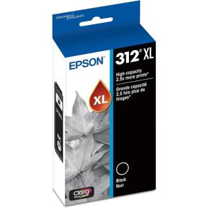 EPSON 312 Claria Photo HD Ink High Capacity Black Cartridge (T312XL120-S) Works with Expression Photo XP-8500, XP-8600, XP-8700, XP-15000(1 Count (Pack of 1))