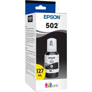 EPSON 502 EcoTank Ink Ultra-high Capacity Bottle Black Works with ET-2750, ET-2760, ET-2850, ET-3750, ET-3760, ET-3850, ET-4850, and other select EcoTank models