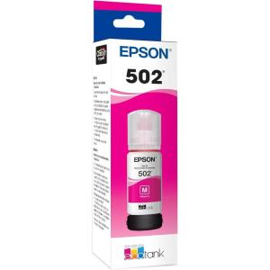 EPSON 502 EcoTank Ink Ultra-high Capacity Bottle Magenta Works with ET-2750, ET-2760, ET-2850, ET-3750, ET-3760, ET-3850, ET-4850, and other select EcoTank models, Magenta(Magenta)