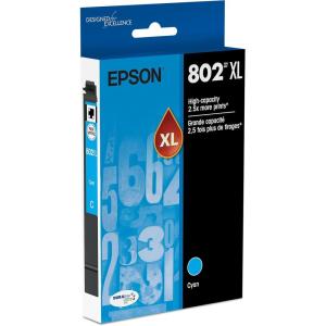 EPSON 802 DURABrite Ultra Ink High Capacity Cyan Cartridge (T802XL220-S) Works with WorkForce Pro WF-4720, WF-4730, WF-4734, WF-4740(Cyan)