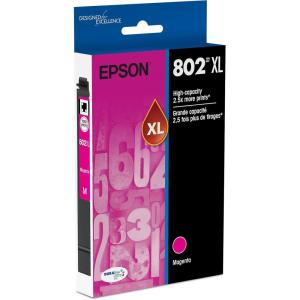 EPSON 802 DURABrite Ultra Ink High Capacity Cyan Cartridge (T802XL220-S) Works with WorkForce Pro WF-4720, WF-4730, WF-4734, WF-4740(Magenta)
