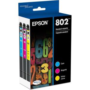EPSON 802 DURABrite Ultra Ink Standard Capacity Color Combo Pack (T802520-S) Works with WorkForce Pro WF-4720, WF-4730, WF-4734, WF-4740