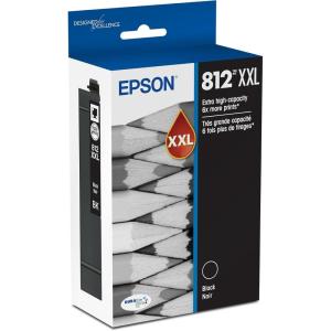 EPSON 812 DURABrite Ultra Ink Extra-high Capacity Black Cartridge (T812XXL120-S) Works with WorkForce Pro WF-7310, WF-7820, WF-7840, WorkForce EC-C7000(Ink)