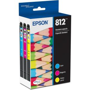 EPSON 812 DURABrite Ultra Ink Standard Capacity Color Combo Pack (T812520-S) Works with WorkForce Pro WF-7310, WF-7820, WF-7840, WorkForce EC-C7000(Ink)