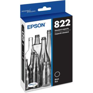 EPSON 822 DURABrite Ultra Ink Standard Capacity Black Cartridge (T822120-S) Works with WorkForce Pro WF-3820, WF-3823, WF-4820, WF-4830, WF-4833, WF-4834(1 Count (Pack of 1))