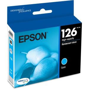 Epson 126 DURABrite Ultra Ink Cyan Cartridge for WF-3520, WF-3530, WF-3540, WF-520, WF-545, WF-630, WF-633, WF-635, WF-645, WF-7010, WF-7510, WF-7520, WF-840, WF-845 and Other Select Models(Cyan)