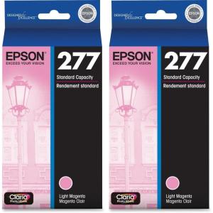 Epson 277 Claria Photo HD Ink Standard Capacity Light Magenta Cartridge (T277620) Works with Expression Photo XP-850, XP-860, XP-950, XP-960, XP-970(1 Count (Pack of 2))