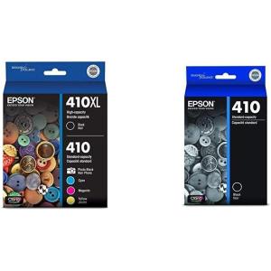 Epson 410 Claria Premium Ink Cartridge Combo Pack (T410XL-BCS + T410020-S) Works with Expression Premium XP-530, XP-630, XP-640, XP-7100, XP-830